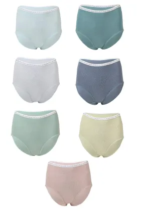 Pack of 7 Plain Full Brief Panties