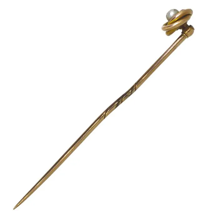 Pearl 'Knot' Tie Pin