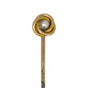 Pearl 'Knot' Tie Pin