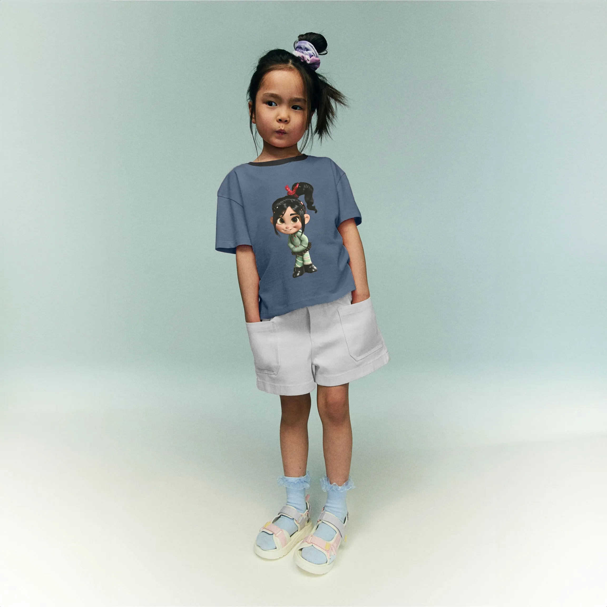 Polo Republica Girl's Superhero Vanellope Printed Tee Shirt