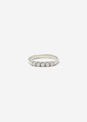 Scallop Set 1/4 Eternity Band 0.06 ct