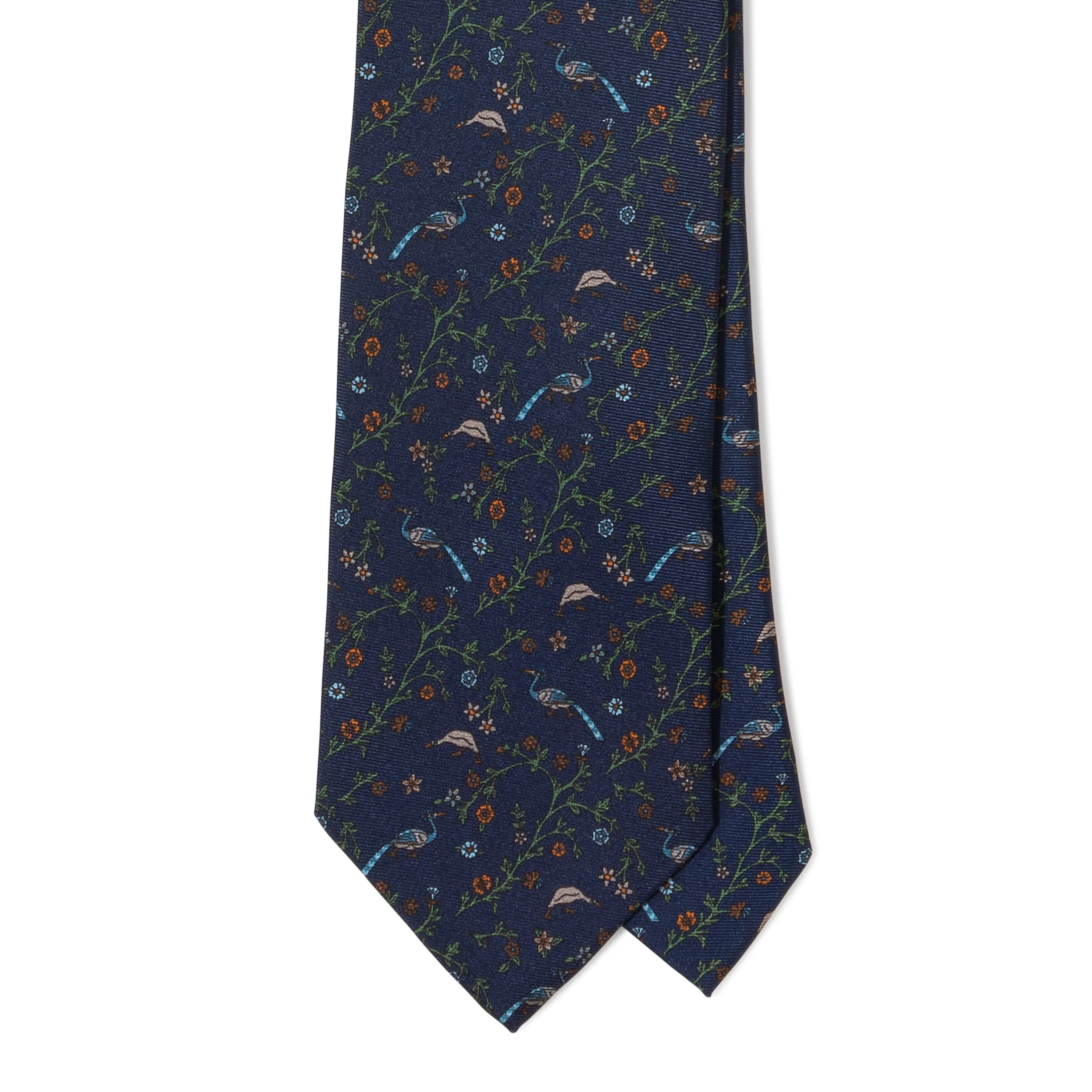 Silk Bird Of Paradise Print Self-tip Tie