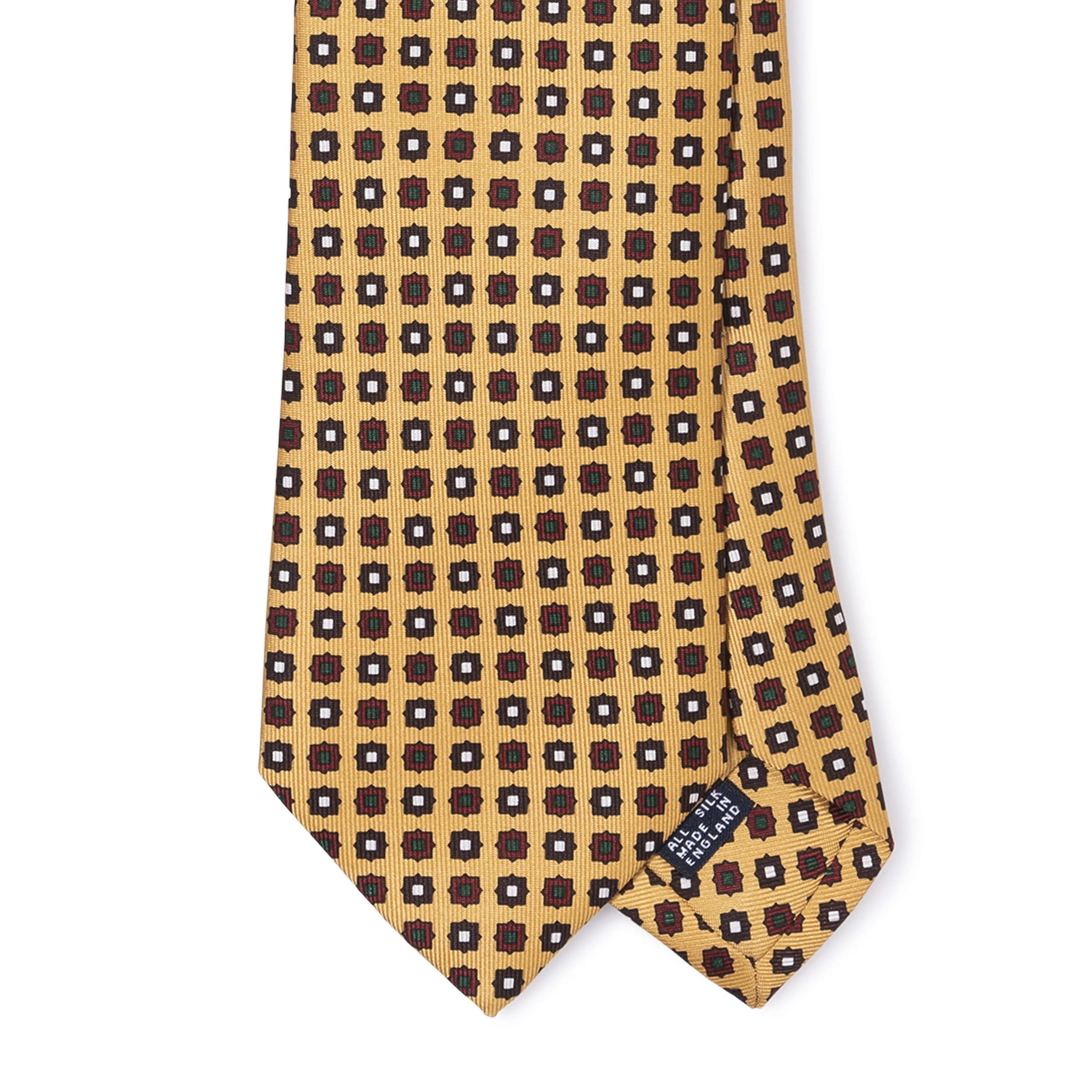 Silk Foulard Print Self-tip Tie