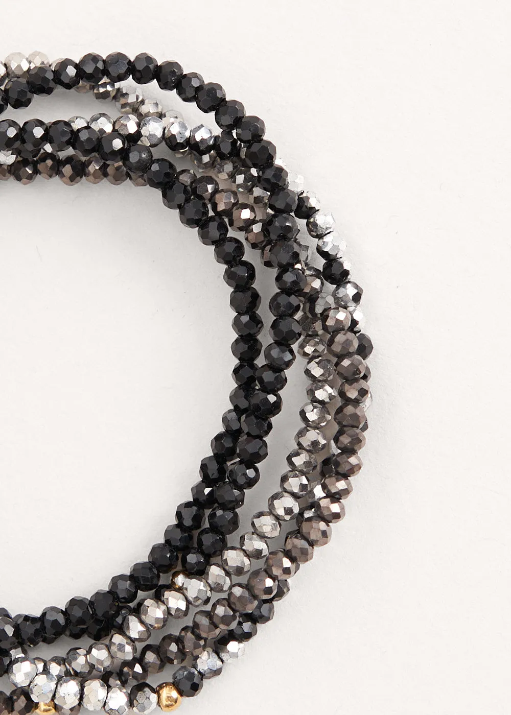 SINA CRYSTAL BRACELET SET - BLACK