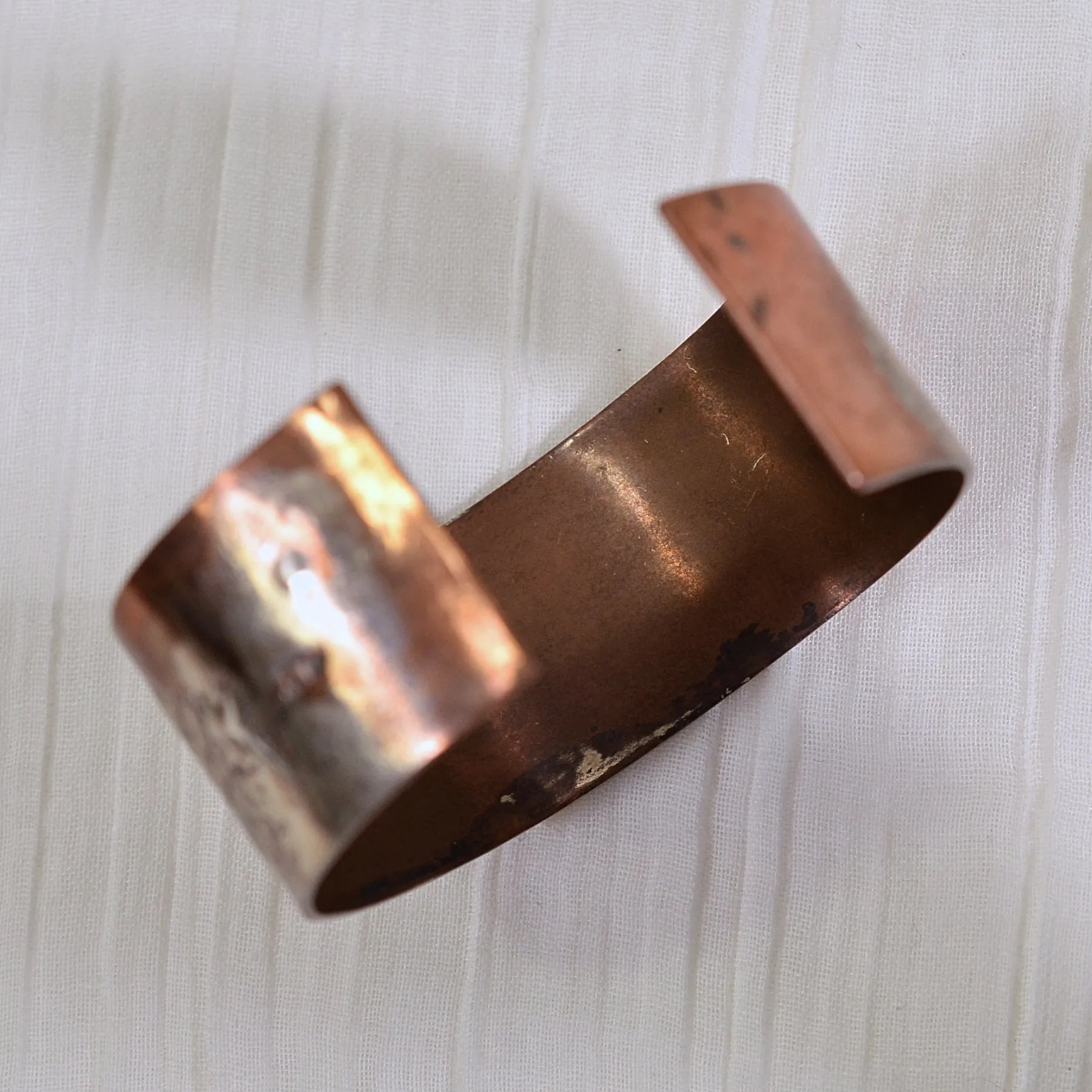 SOLD Modernist Copper Mixed Metal Brutalist Bracelet OOAK