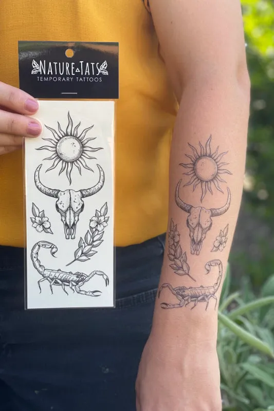 sunlit south temporary tattoo