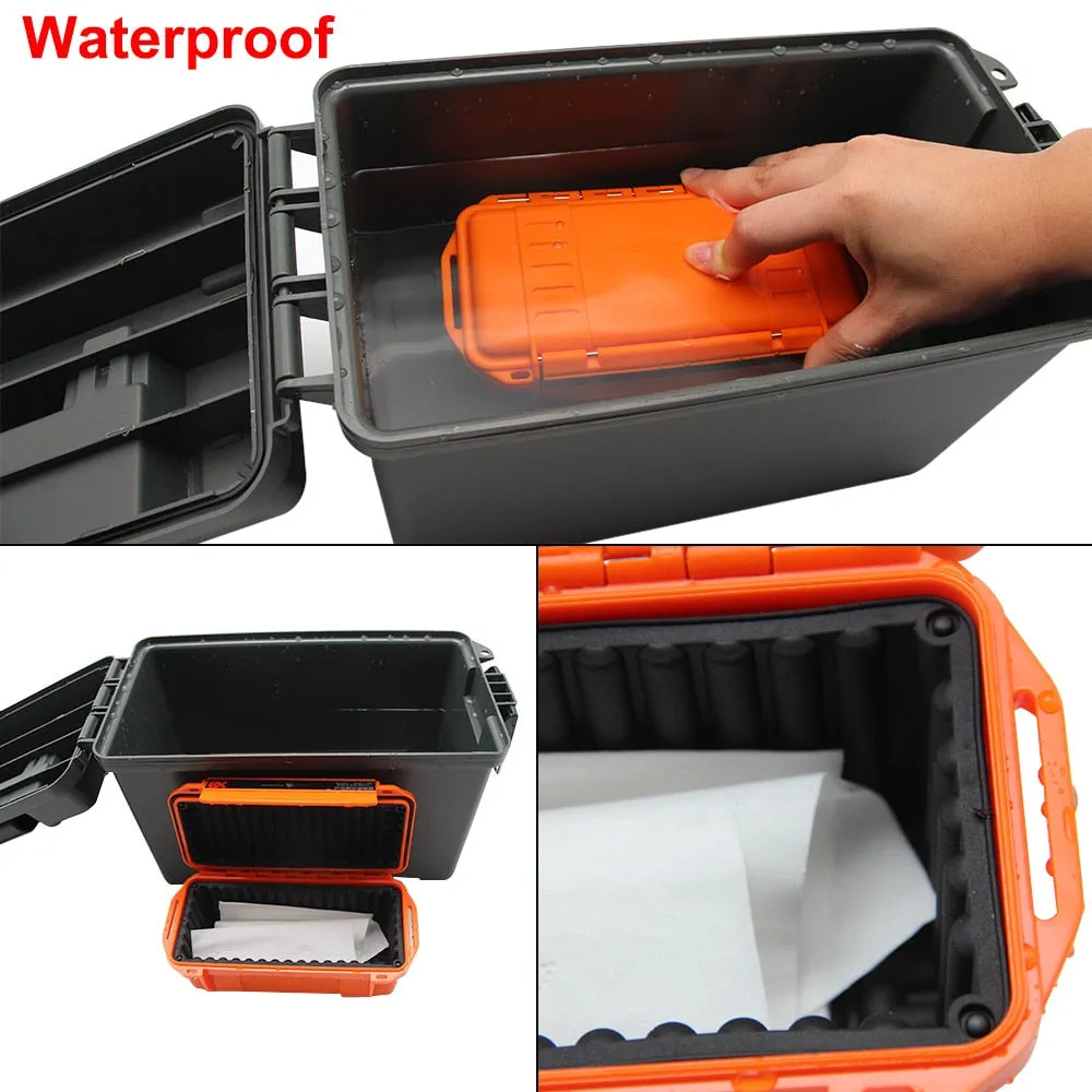 Tactical Ammo Box Military Bullet Storage Pouch EDC Ammo Can Plastic Lightweight High Strength Ammo Accessory Crate Storage Case