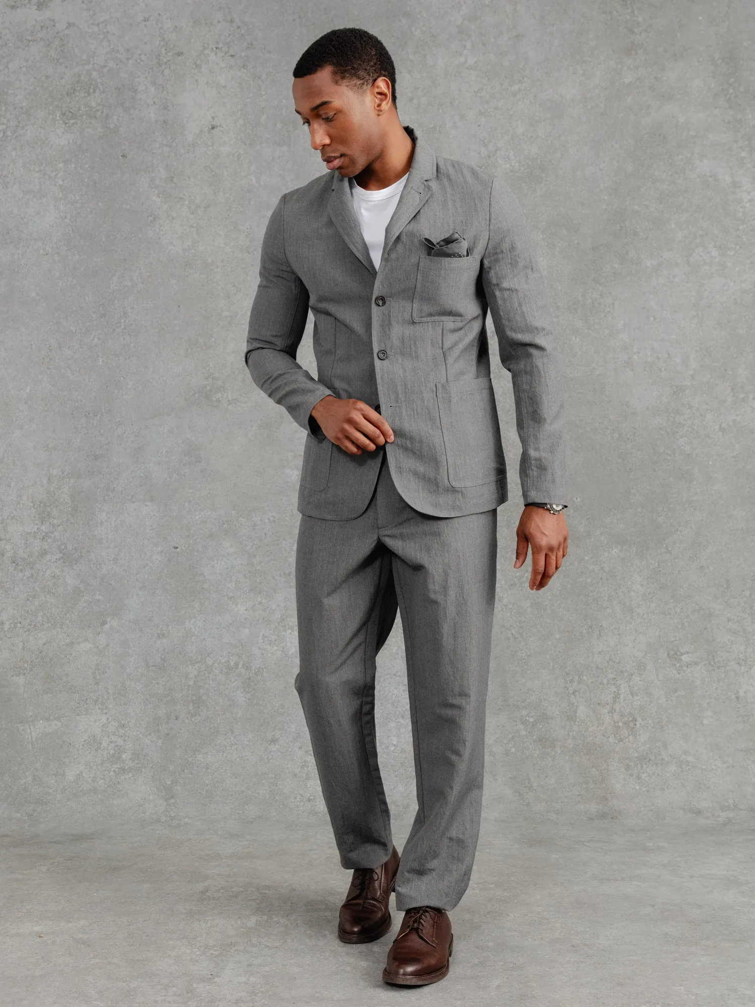 The Belgravia Blazer - Cobble Grey