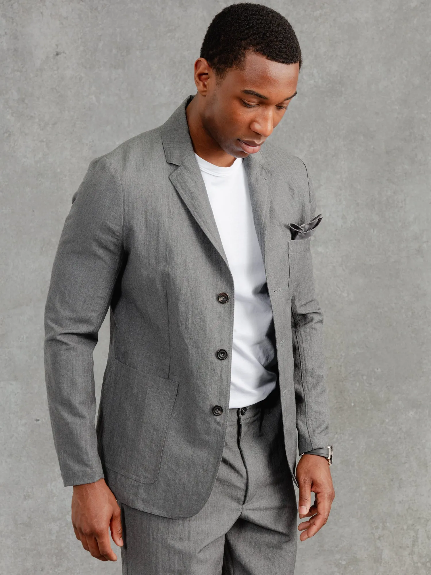 The Belgravia Blazer - Cobble Grey