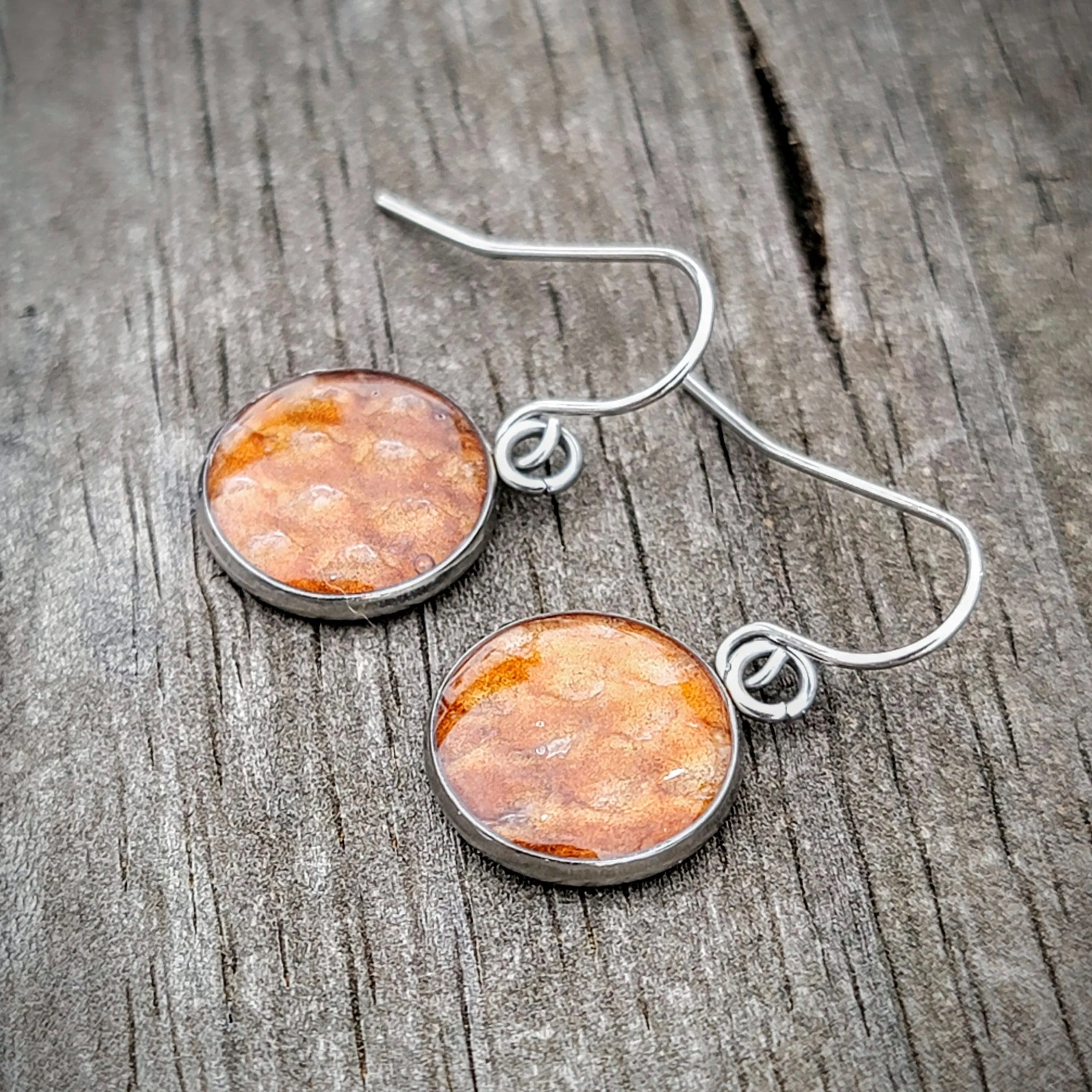 The Megan - Our Round Salmon French Hook Earrings